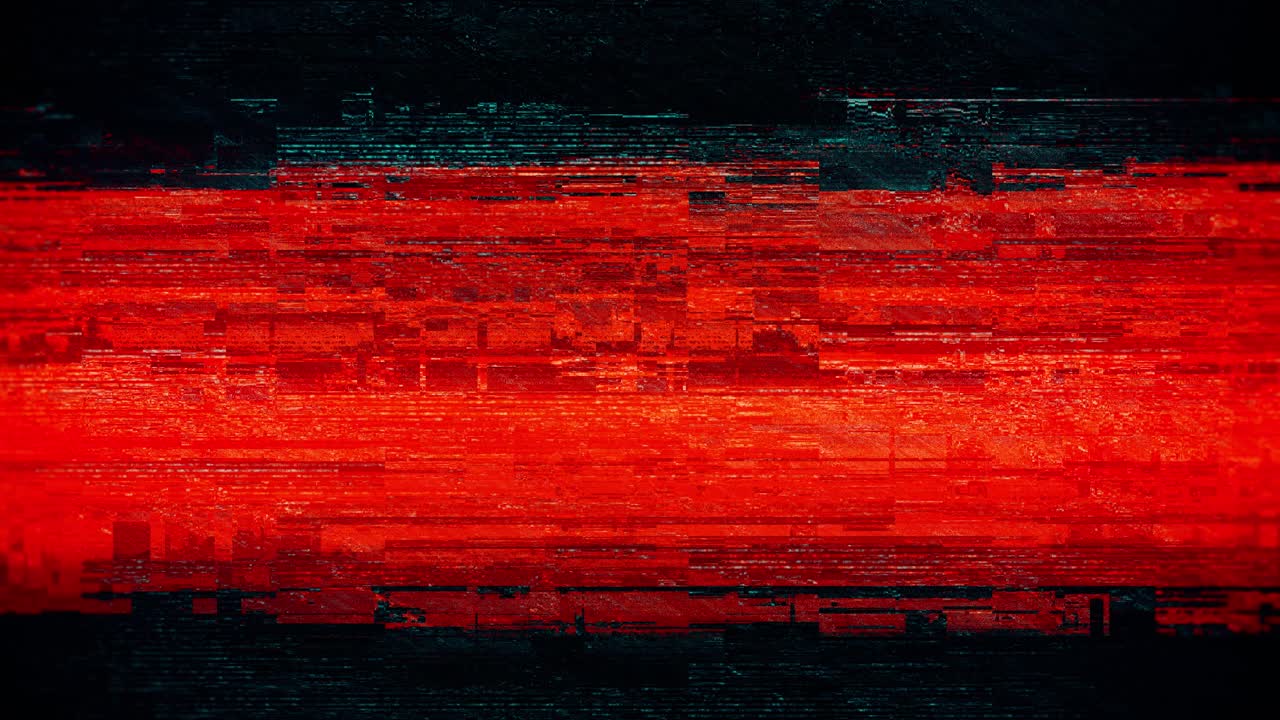 Flickering Red and Black Digital Glitch Effect