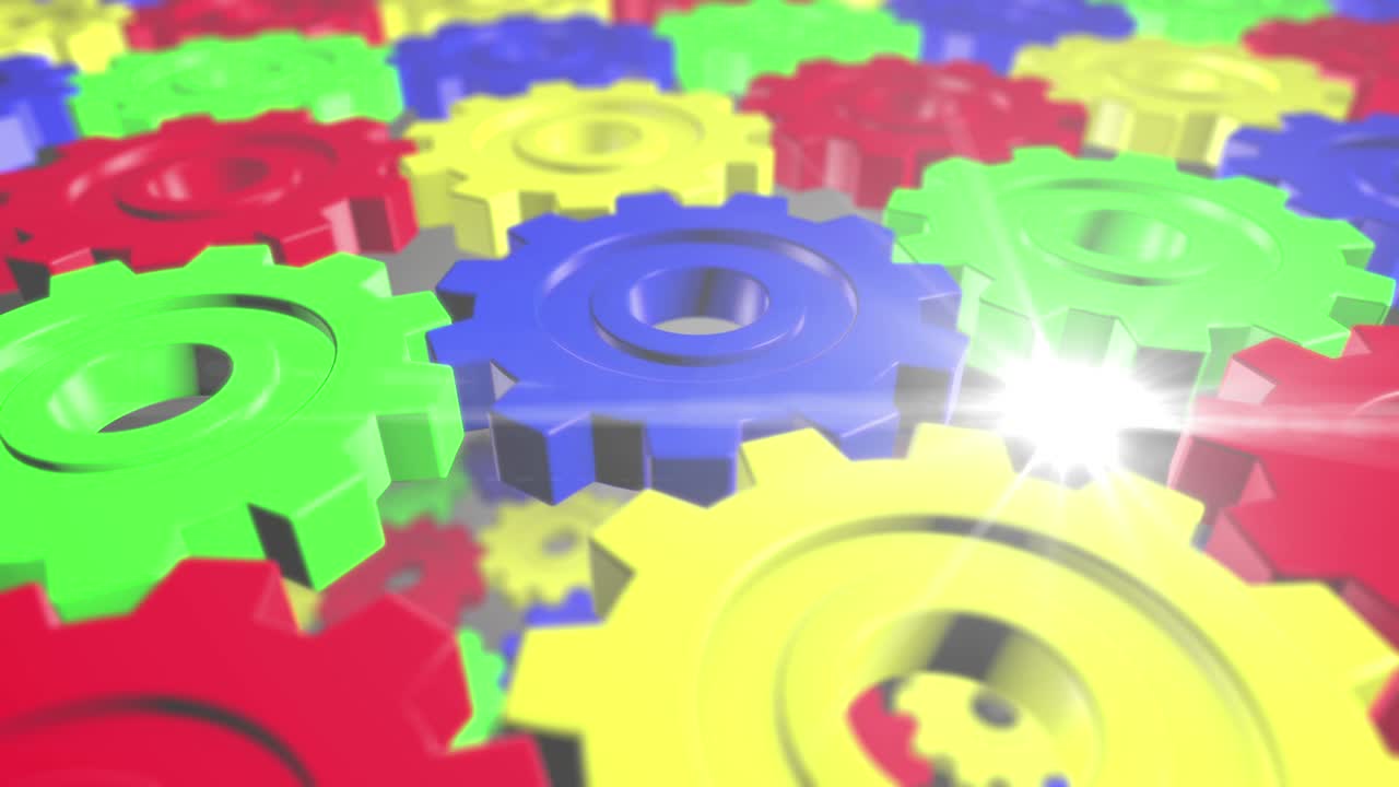 Looping Colorful Gears