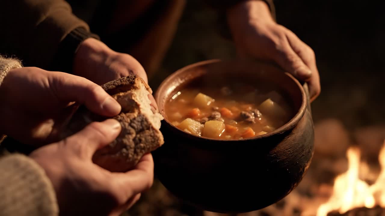 Soup over the Campfire