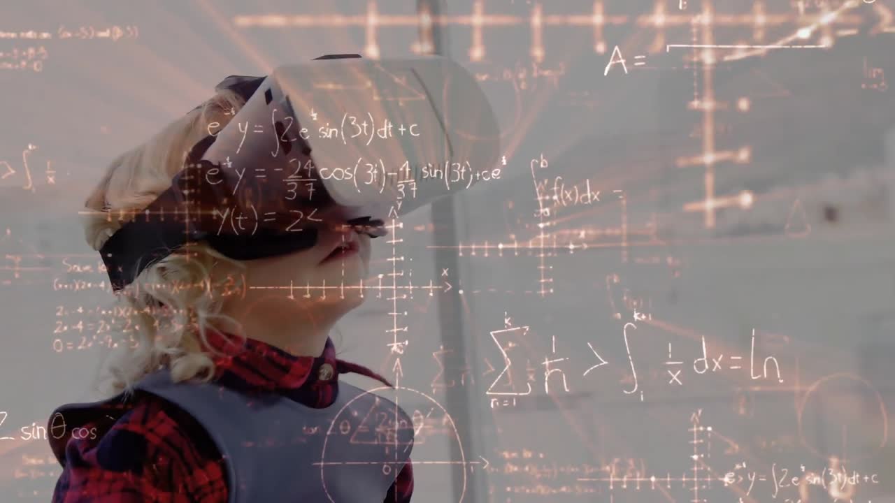 ragazzo che indossa una realtà virtuale che si diverte