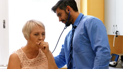 doctor examining a patient