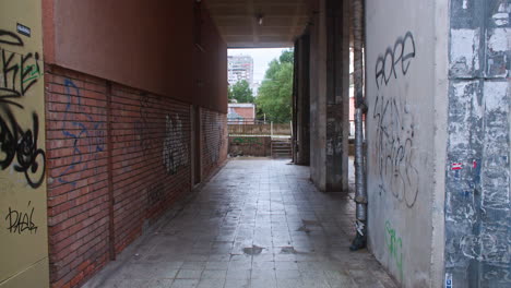 a neighborhood with brutalist, communist architecture apartment buildings and the surrounding neighborhood environment from the communist era in eastern europe