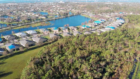 4k drone video of hurricane damage of homes in stillwater neighborhood of englewood, florida - 03x4