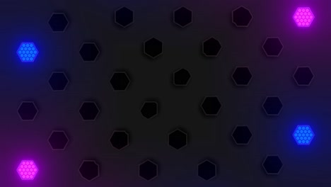 neon hexagon pattern background