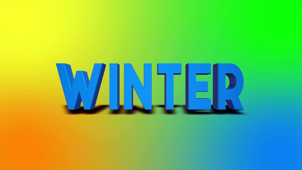 animación de texto de la temporada en 4k con fondo coloreado que se puede hacer en bucle