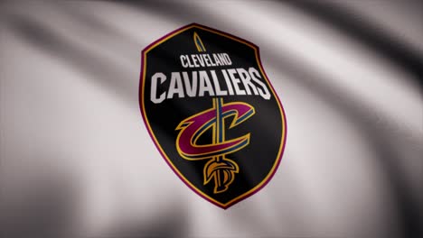 cleveland cavaliers logo on a flag