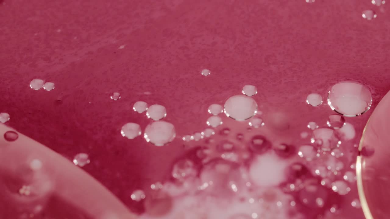 Oily Red and White Chemical Substance Motion