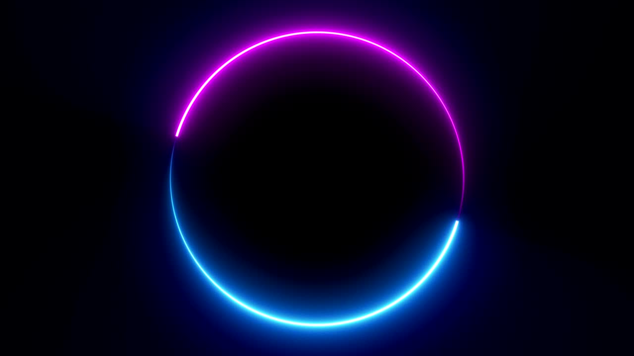 animación en forma de neón brillante