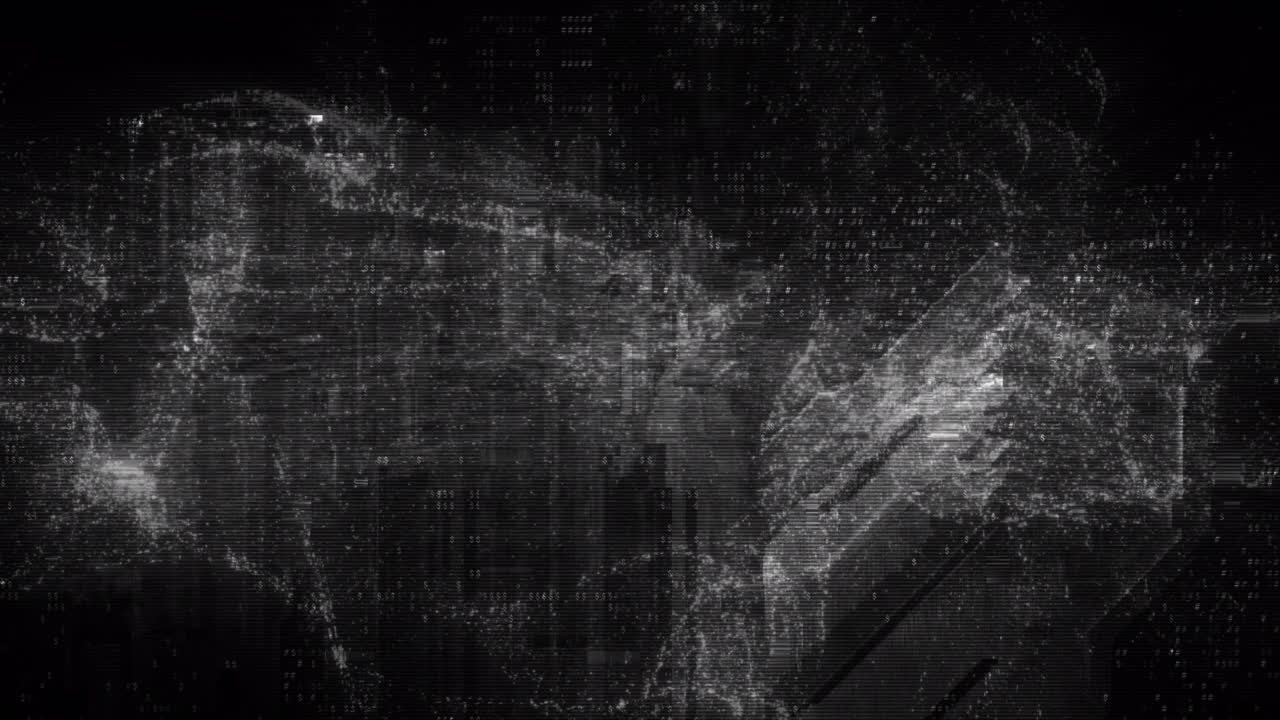 fondo de bucle de fallo cibernético con moneda criptográfica y concepto de codificación nft