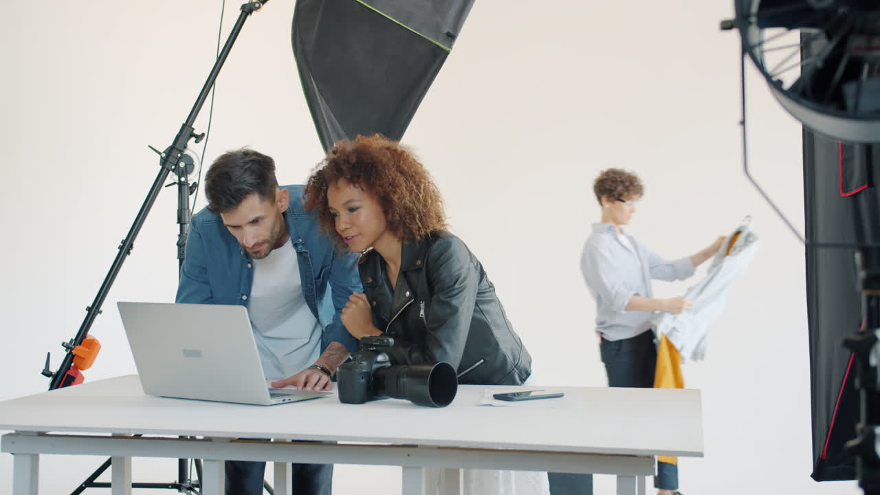 sesión de fotos en un estudio