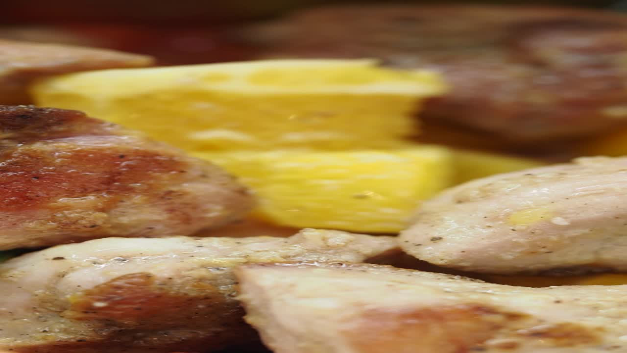 carne de cerdo a la parrilla con naranja