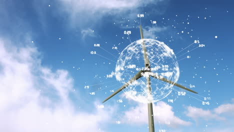 turbina eólica y globo