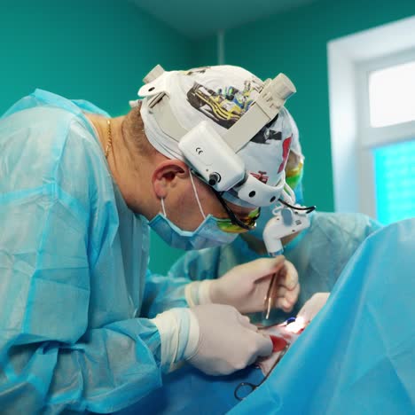 surgeon and assistant at work