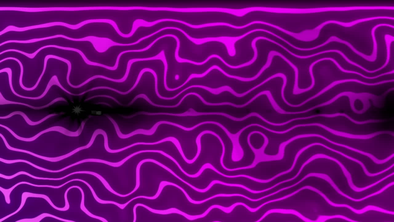 Animation of purple shapes moving on black background