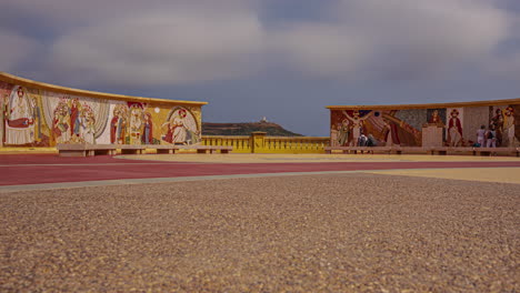 Zeitraffer-Der-Basilika-Unserer-Lieben-Frau-Von-Pinu-Aus-Der-Nähe-Des-Dorfes-Gharb-Auf-Der-Insel-Gozo