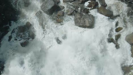 powerful waterfall cascading over rocks in owen sound, canada