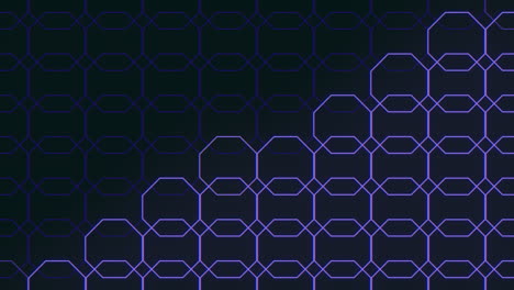 seamless neon blue hexagons pattern on black gradient