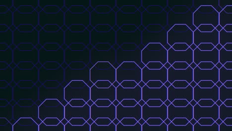 patrón de hexágonos azules de neón sin costura en gradiente negro