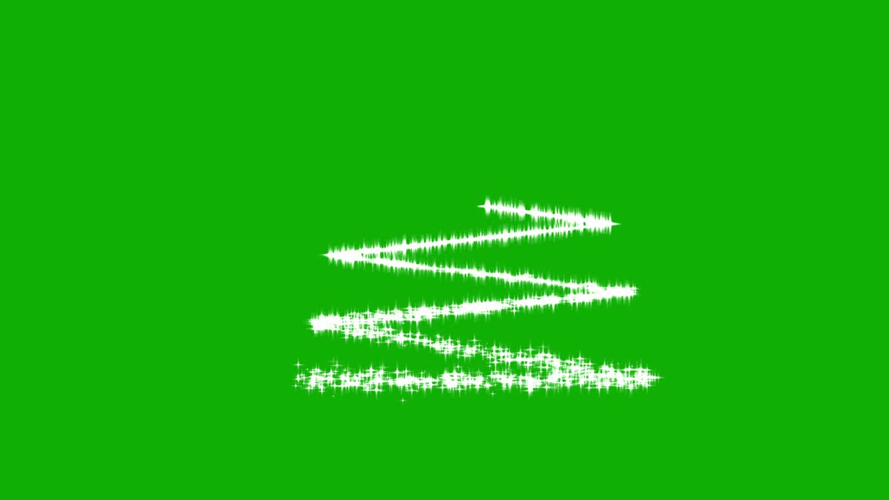 녹색 화면 배경으로 반이는 크리스마스 트리 모션 그래픽