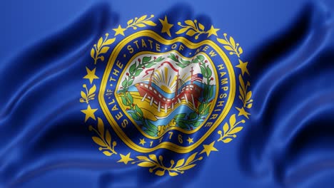 nueva hampshire estados unidos bandera ondeando