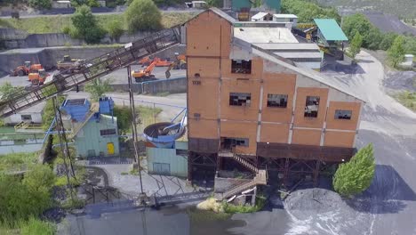 lavadero de carbón antiguo en vista aérea de palencia