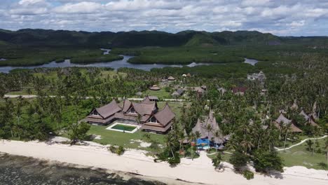 luxurious beach resort hidden in tropical nature, siargao island