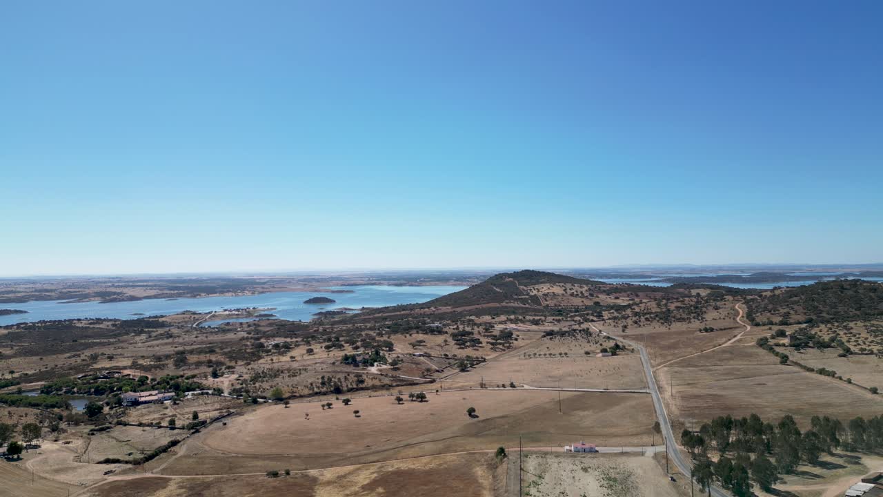 Top down shot of Great landscape at daytime in Portugal