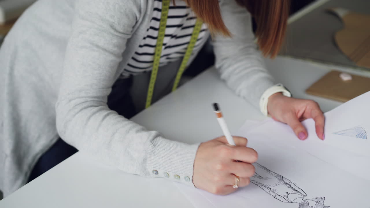 diseñador de moda en el trabajo