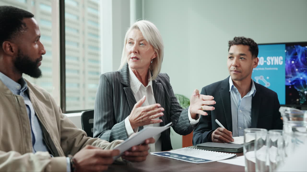 다양한 팀과 함께 비즈니스 회의