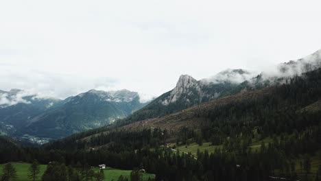 Cloudy-Italian-mountains-aerial-drone-view