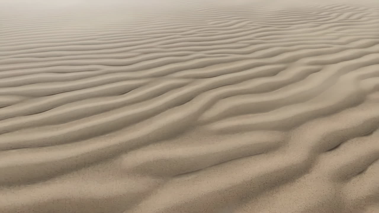 Rippling Sand Dunes in a Desert Landscape