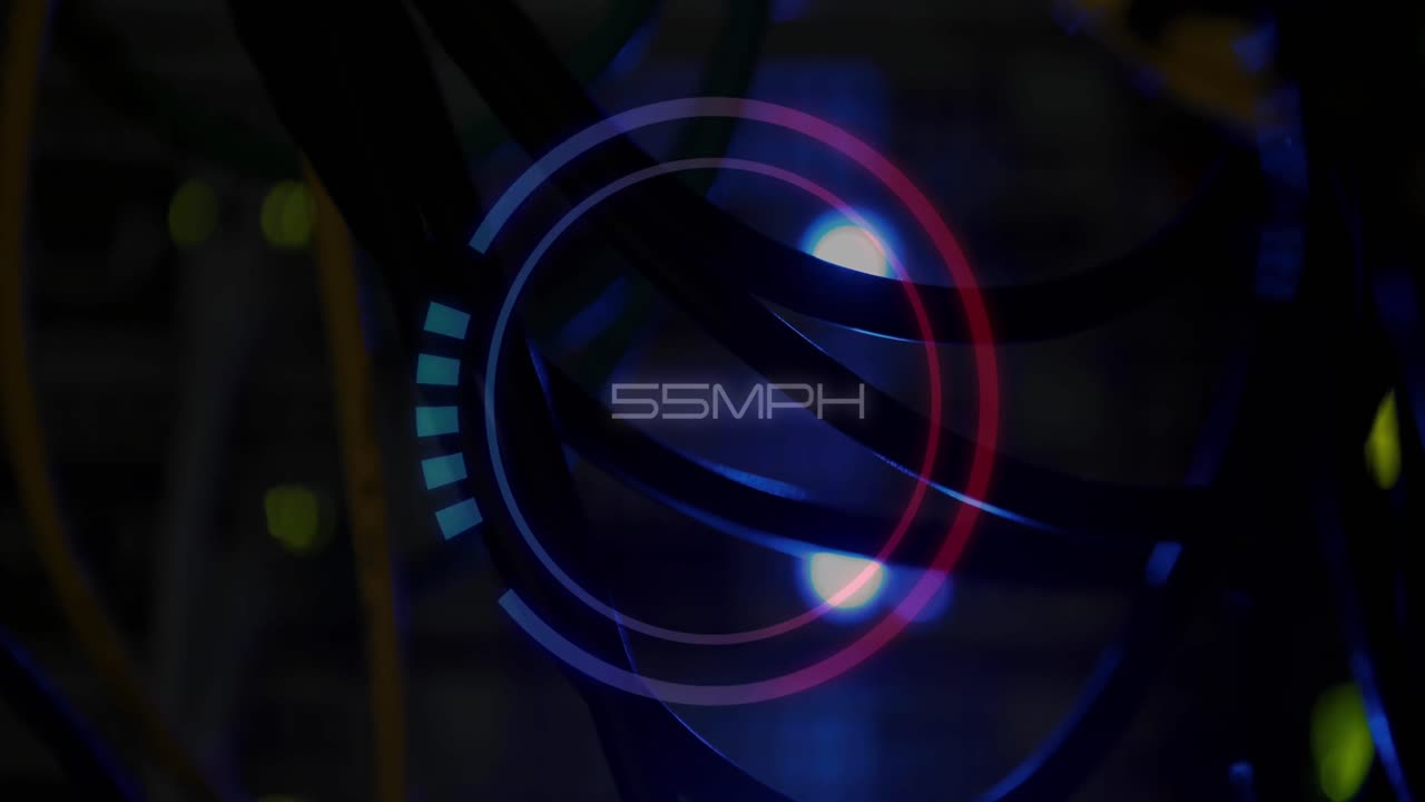 Animazione di tachimetro su sala server
