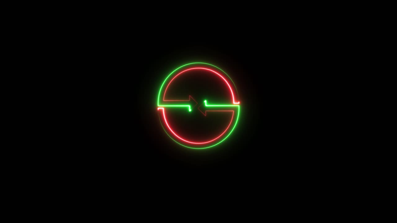 Neon Arrow Circle