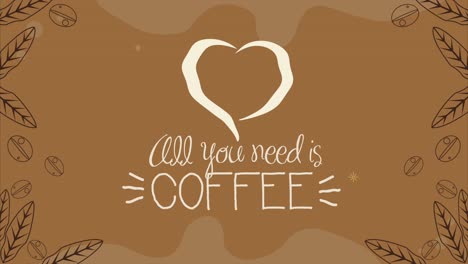 todo lo que necesitas es café con letras de café.