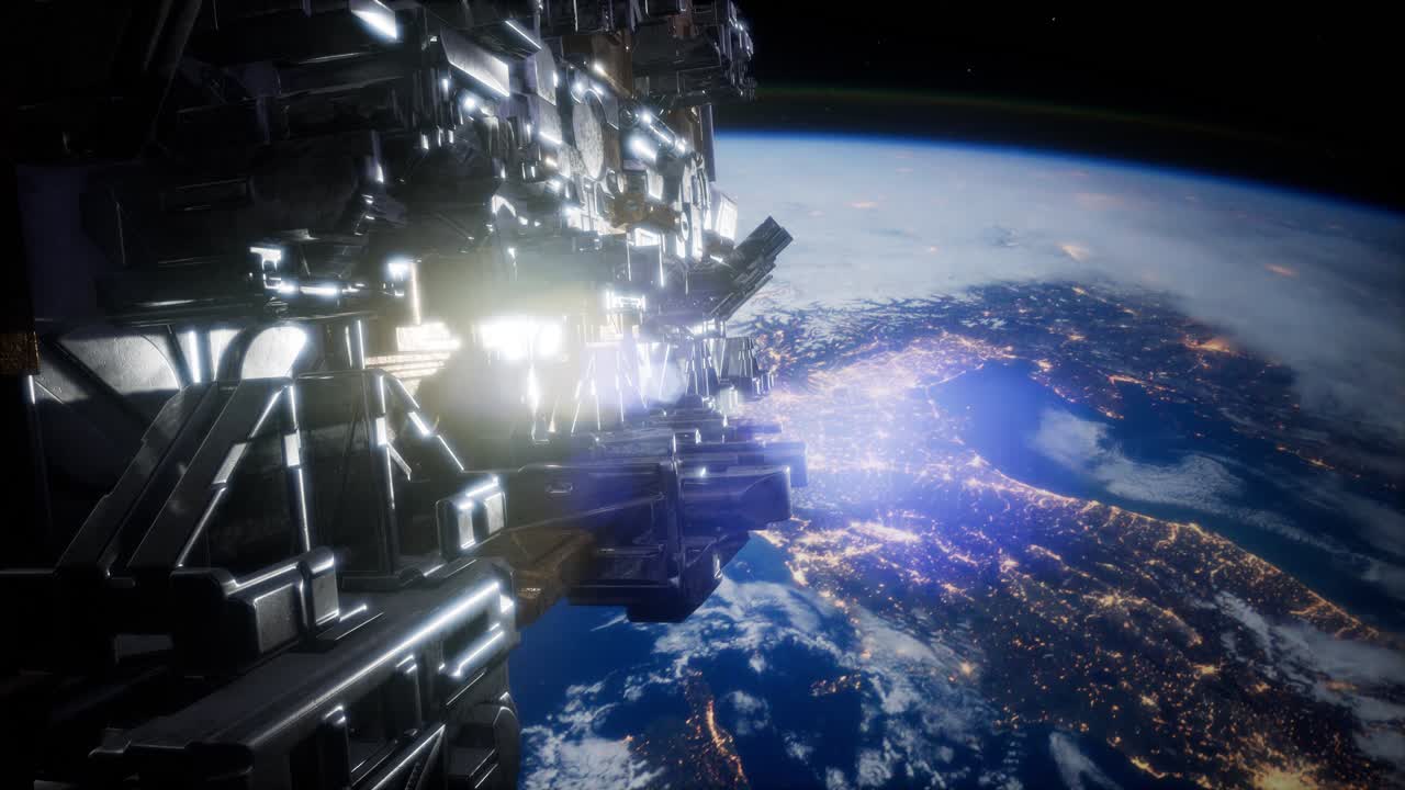 материнские корабли занимают позиции над землей для предстоящего вторжения