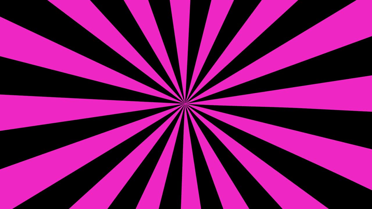 Sfondo animato con esplosione solare a cartone animato, loop continuo, rosa e nero