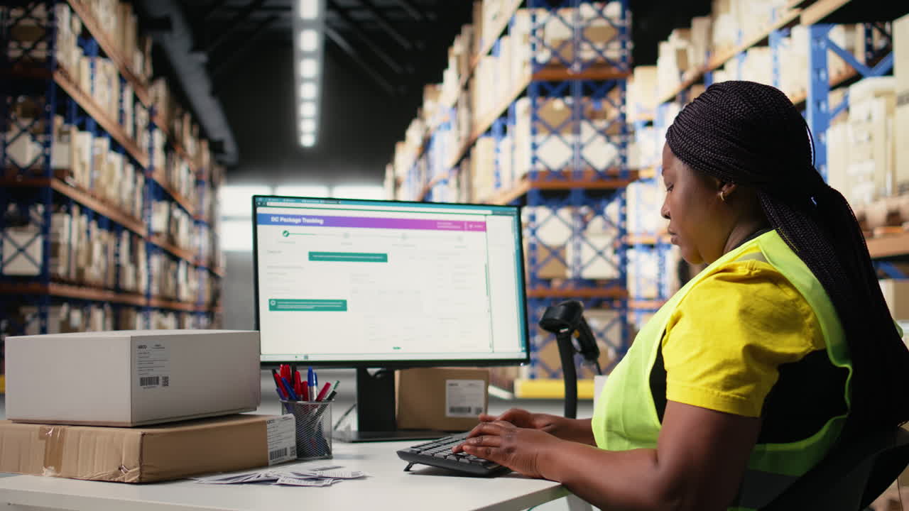 Vertical Video Warehouse supply and demand operations for package tracking,