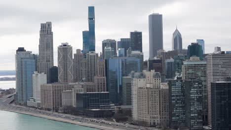 stunning aerial view of chicago's skyline on a cloudy day