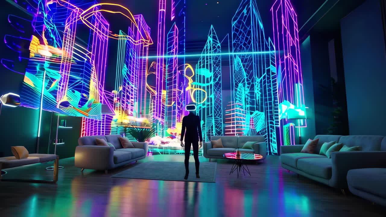 VR Experience in a Modern Living Room