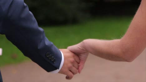Una pareja de manos en la mano.