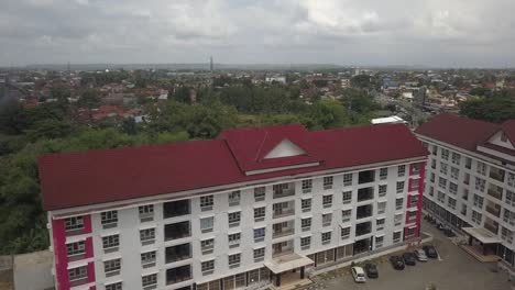 aerial view, a multi-storey building leased and built by the indonesian government, located in bantul