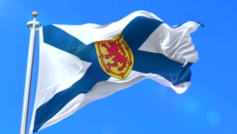flag of canadian region of nova scotia, province of canada - loop
