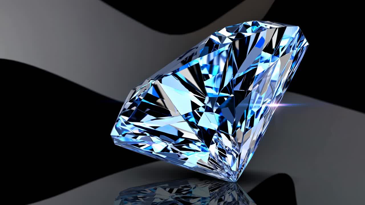 아름다운 파란 다이아몬드
