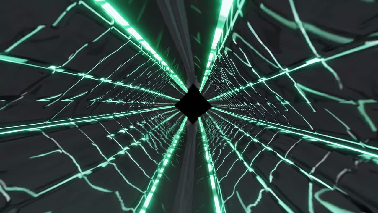 Futuristic Glowing Tunnel Perspective