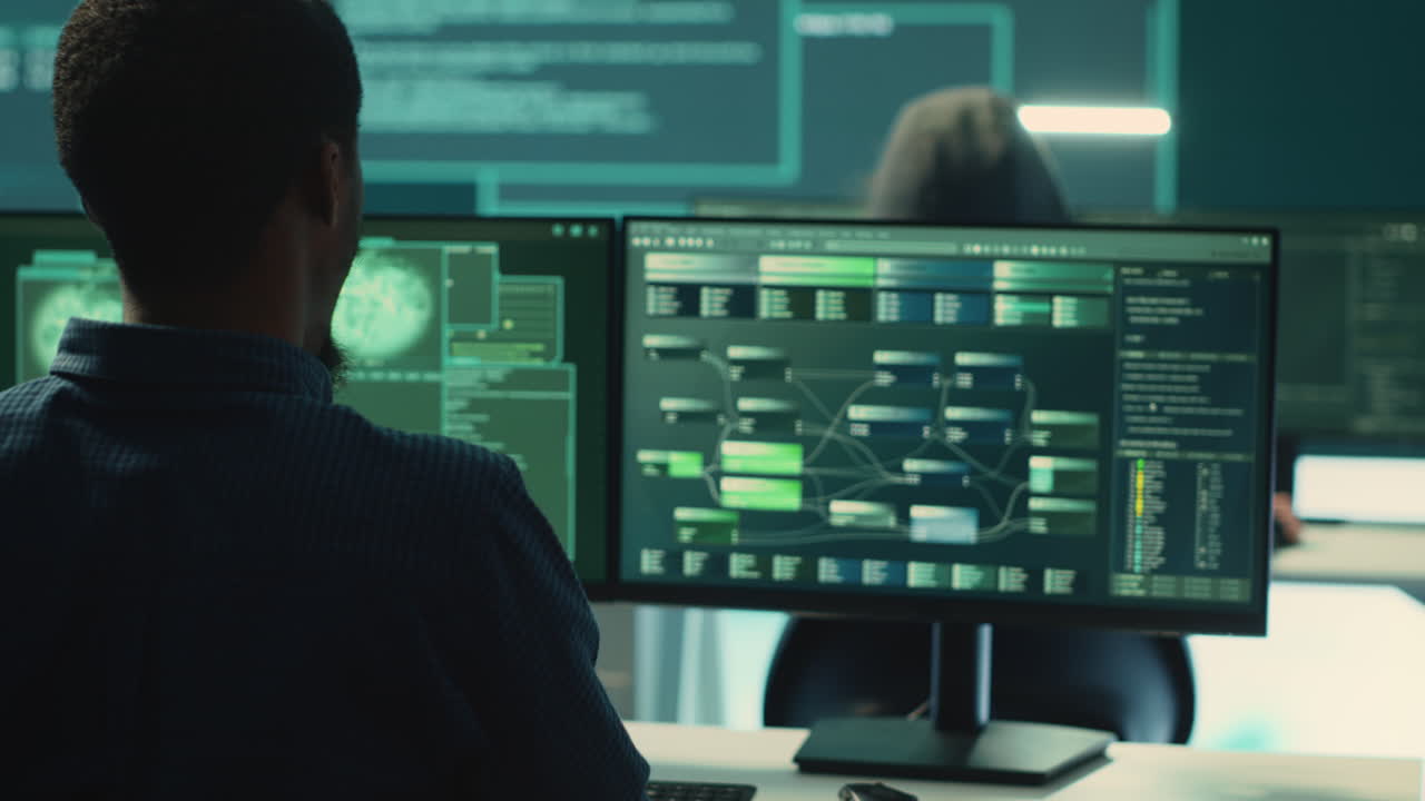 Governmental hackers working on digital security and cyber defense measures