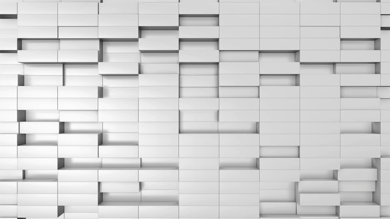 Loop video background with move white cubes