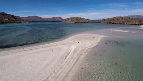 aerial shot of el requeson beach, concepcion bay, baja california sur