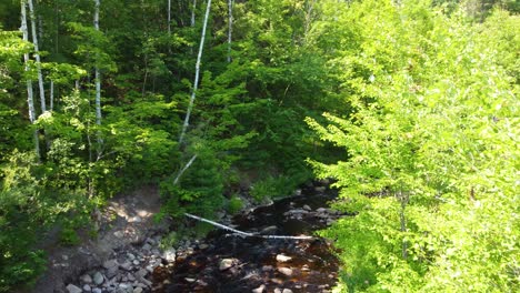 drone view of the duchesnay falls