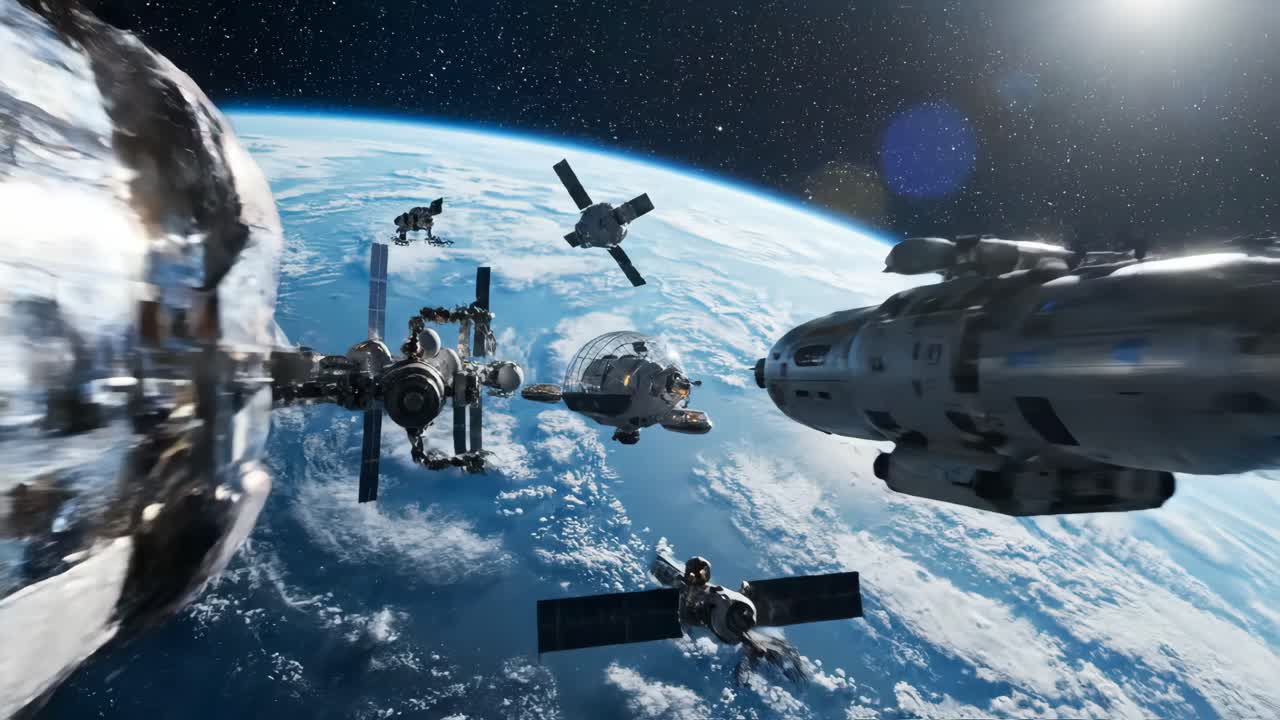 지구 도를 돌고 있는 우주 정거장