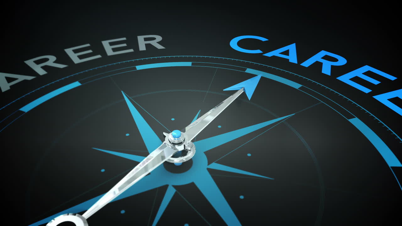 Compass pointing to career
